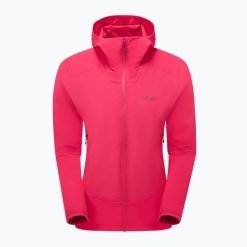 Kurtka softshell damska Rab Borealis Hoody. Czerwone kurtki damskie RAB, bez wzorów, z softshellu, bez kaptura. Za 409.99 zł.
