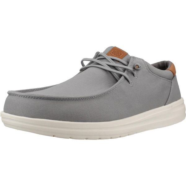 Buty HEY DUDE PAUL CANVAS Szary. Szare buty trekkingowe męskie Hey dude, z tkaniny, bez zapięcia, trekkingowe. Za 280.99 zł.