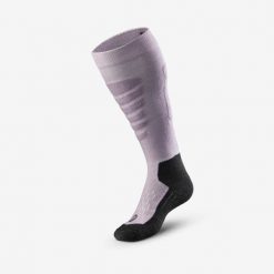 Skarpety narciarskie i snowboardowe dla dorosłych Quechua 500. Czarne skarpetki damskie WED'ZE, bez wzorów, z elastanu. Za 39.99 zł.