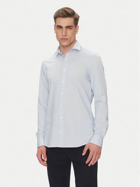 Michael Kors Koszula MK0DS01555 Błękitny Slim Fit. Niebieskie koszule męskie Michael Kors, m, bez wzorów, z bawełny, bez kołnierzyka, bez ramiączek. Za 259.99 zł.