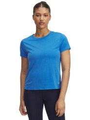 Under Armour Koszulka sportowa "Launch" w kolorze niebieskim rozmiar: S. Niebieskie topy sportowe damskie Under Armour, s, bez wzorów, z materiału, bez ramiączek. Za 66.00 zł.