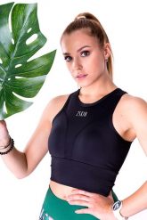 Stanik sportowy damski 2skin QUEEN BLACK. Czarne biustonosze sportowe damskie 2SkIN, bez wzorów, z dzianiny. Za 59.00 zł.