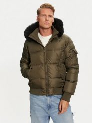 Bomboogie Kurtka puchowa JM603VTNIW3 Zielony Regular Fit. Zielone kurtki męskie Bomboogie, m, bez wzorów, z puchu, bez kaptura. Za 1,189.00 zł.