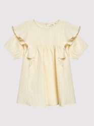Lil' Atelier Sukienka codzienna 13200714 Beżowy Loose Fit. Brązowe sukienki dziewczęce Lil' Atelier, bez wzorów, z bawełny, bez ramiączek. Za 159.99 zł.