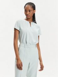 Calvin Klein Bluzka K20K207062 Błękitny Regular Fit. Niebieskie bluzki damskie CALVIN KLEIN, bez wzorów, z syntetyku, bez ramiączek. Za 569.99 zł.