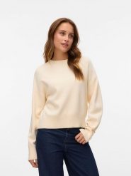 Vero Moda Sweter w kolorze beżowym rozmiar: L. Brązowe swetry klasyczne damskie Vero Moda, l, bez kołnierzyka. Za 109.00 zł.