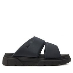 Klapki Timberland. Czarne klapki damskie Timberland, bez wzorów, bez obcasa. Za 149.99 zł.