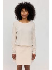 MAZINE Koszulka "Jersey Knit" w kolorze beżowym rozmiar: XL. Brązowe bluzki damskie MAZINE, xl, bez wzorów, z jersey, bez kołnierzyka. Za 140.53 zł.