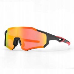 Okulary rowerowe / sportowe z polaryzacją ROCKBROS UV400 (10182) czarno-czerwone. Czarne okulary przeciwsłoneczne męskie ROCKBROS, z materiału. Za 89.00 zł.