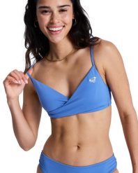 Stanik bikini typu bralette dla Kobiety SOLID ESSENTIALS Niebieski. Niebieskie bikini damskie Roxy, bez wzorów. Za 149.99 zł.