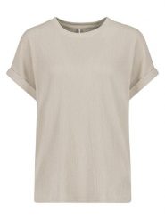 Sublevel Bluzka w kolorze beżowym rozmiar: XL. Brązowe bluzki damskie Sublevel, xl, bez wzorów, bez kołnierzyka, bez ramiączek. Za 43.99 zł.