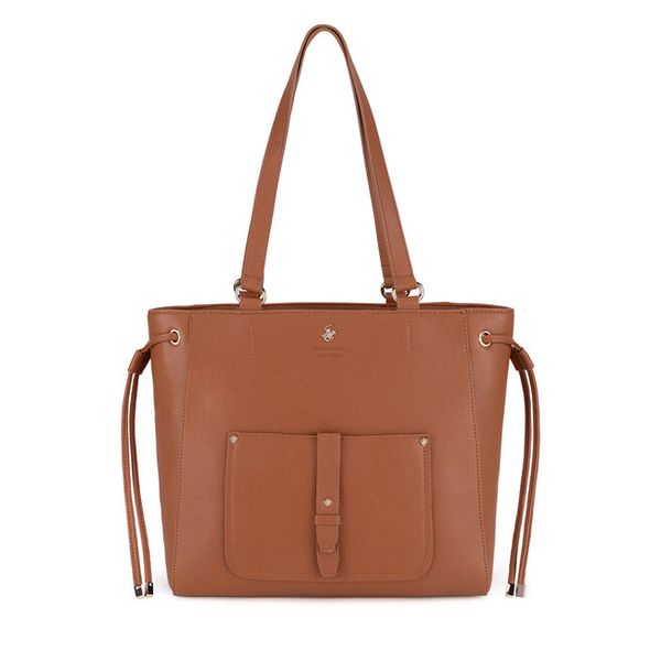 Torebka Beverly Hills Polo Club. Brązowe torebki klasyczne damskie Beverly Hills Polo Club, bez wzorów, bez dodatków. Za 229.99 zł.