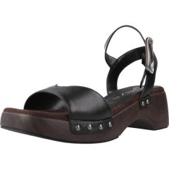 Sandały UNISA INCA GRA Czarny. Czarne sandały damskie Unisa, bez wzorów, ze skóry, bez obcasa. Za 354.99 zł.