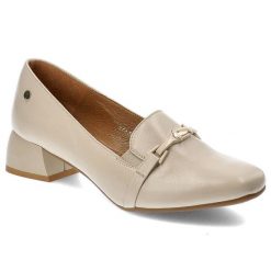 Beżowe Czółenka Maciejka Damskie Eleganckie Obuwie. Brązowe czółenka damskie Maciejka, bez wzorów, z dzianiny, bez obcasa, na obcasie. Za 419.00 zł.