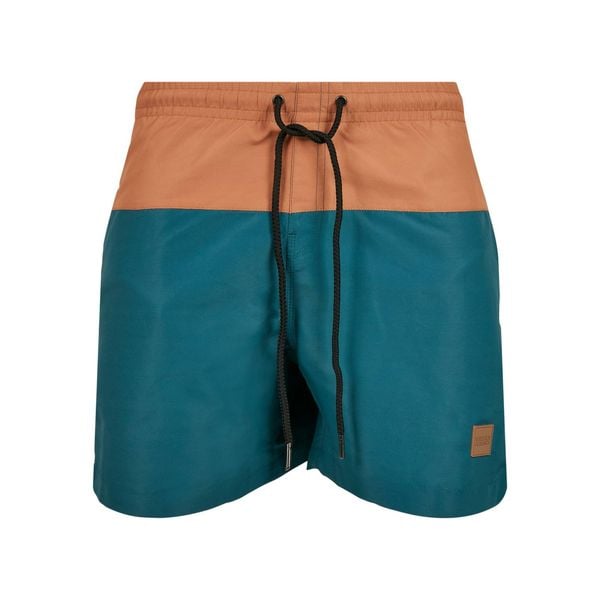 Szorty kąpielowe Urban Classics Block GT. Niebieskie szorty sportowe męskie Urban Classics, m, z materiału. Za 105.90 zł.