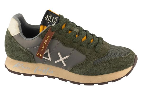 Buty sportowe Sneakersy męskie, Tom Vintage. Zielone buty sportowe na co dzień męskie SUN68, z materiału, bez zapięcia, trekkingowe. Za 499.99 zł.