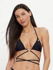 Guess Góra od bikini E4GJ45 MC04R Czarny. Czarne bikini damskie Guess, z aplikacjami. Za 139.99 zł.