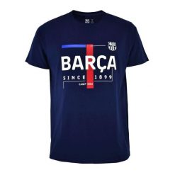 Koszulka FC Barcelona - licencjonowana. Białe t-shirty sportowe męskie FC Barcelona, s, bez ramiączek, do piłki nożnej. Za 115.48 zł.