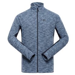 Bluza męska turystyczna szybkoschnąca Alpine Pro Goll 4. Niebieskie bluzy sportowe męskie Alpine Pro, bez wzorów, z elastanu, sportowe, bez kołnierzyka, bez ramiączek. Za 299.00 zł.