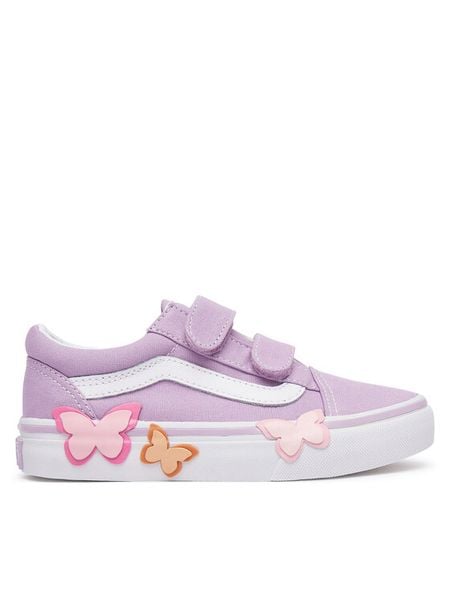 Vans Tenisówki Old Skool V Butterfly VN000EBRFSF1 Fioletowy. Fioletowe buty sportowe dziewczęce Vans, bez wzorów, z materiału, bez zapięcia. Za 192.99 zł.
