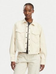 G-Star Raw Kurtka jeansowa D29107-E362 Kremowy Relaxed Fit. Białe kurtki damskie G-Star Raw, xl, bez wzorów, z bawełny, bez kaptura. Za 509.99 zł.