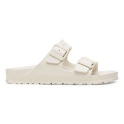 Klapki Birkenstock Arizona Eva 1027384 białe. Białe klapki damskie bez wzorów, z materiału, bez obcasa. Za 360.01 zł.