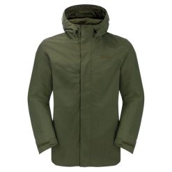 Kurtka Jack Wolfskin Altenberg 3In1 M. Zielone kurtki męskie Jack Wolfskin, m, bez wzorów, sportowe, bez kaptura. W wyprzedaży za 763.30 zł.