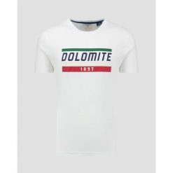 T-shirt męski Dolomite GARDENA. Białe t-shirty męskie Dolomite, m, bez wzorów, bez kołnierzyka. W wyprzedaży za 90.00 zł.