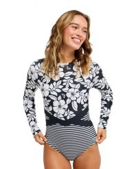 Długi rękaw Jednoczęściowy kostium kąpielowy dla Kobiety SUMMER SURF Multicolore. Białe stroje jednoczęściowe damskie Roxy, l, bez wzorów. Za 389.99 zł.