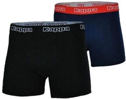 Boxerki męskie Kappa 2-pack. Czarne bokserki męskie Kappa, bez wzorów, z bawełny. Za 35.90 zł.
