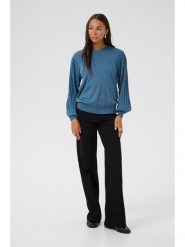 Kaffe Sweter w kolorze niebieskim rozmiar: L. Niebieskie swetry klasyczne damskie Kaffe, l, bez kołnierzyka. Za 182.72 zł.