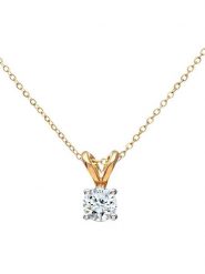 Revoni Złoty naszyjnik z diamentową zawieszką - dł. 46 cm rozmiar: onesize. Żółte naszyjniki damskie Revoni, złote. Za 2,479.99 zł.