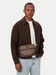 Guess Saszetka Milano HMMIL LP6222 Brązowy jasny. Brązowe saszetki męskie Guess, ze skóry. Za 414.99 zł.