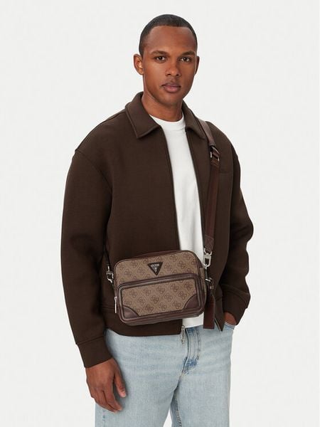 Guess Saszetka Milano HMMIL LP6222 Brązowy jasny. Brązowe saszetki męskie Guess, ze skóry. Za 414.99 zł.