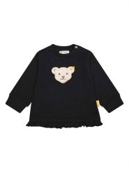 Steiff Bluza w kolorze granatowym rozmiar: 74. Niebieskie bluzy i bluzki niemowlęce Steiff, z aplikacjami, bez ramiączek, bez kaptura. Za 70.24 zł.