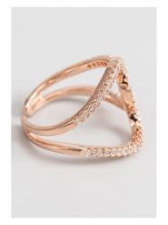 U.S. Polo Assn. Pozłacany pierścionek z kryształami rozmiar: onesize. Białe pierścionki damskie U.S. Polo Assn., z kryształem, metalowe. Za 82.99 zł.