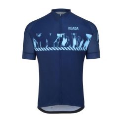 Męska koszulka rowerowa z krótkim rękawem – Signal One. Niebieskie t-shirty sportowe męskie KEADA SPORTS, m, bez ramiączek, na fitness i siłownię. Za 332.00 zł.