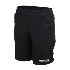 Spodenki bramkarskie męskie Capelli Basics I Adult Goalkeeper. Czarne szorty męskie CAPELLI SPORT, bez kołnierzyka. Za 129.99 zł.