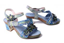 LAURA VITA 0006810 Fabuleuxo 12 jeans, sandały damskie. Sandały damskie Laura Vita, bez wzorów, z jeansu, bez obcasa, na obcasie. Za 321.93 zł.