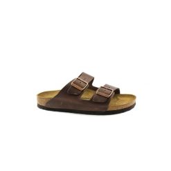 Klapki unisex Birkenstock Arizona. Brązowe klapki i japonki męskie Birkenstock, z materiału. Za 455.25 zł.