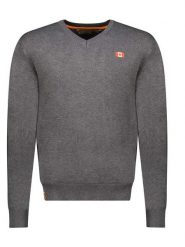 Canadian Peak Sweter "Felineak" w kolorze szarym rozmiar: M. Szare swetry męskie Canadian Peak, m, bez wzorów, ze splotem, bez kołnierzyka. Za 140.53 zł.