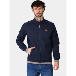 Sweter Męski TBS Leanngil. Niebieskie kardigany męskie Tbs, m, bez wzorów, eleganckie, bez kołnierzyka. Za 339.00 zł.