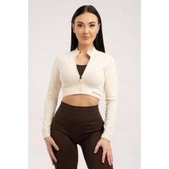 Bluza fitness damska Gym Glamour bezszwowa rozpinana. Białe bluzy bez kaptura damskie GYM GLAMOUR, xs. Za 159.99 zł.
