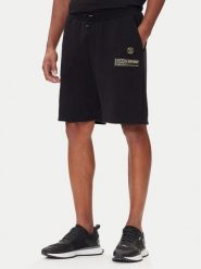 Plein Sport Szorty sportowe PAEC MJT2601 STE003N Czarny Regular Fit. Czarne szorty męskie Plein Sport, bez wzorów, z bawełny, sportowe. Za 739.99 zł.
