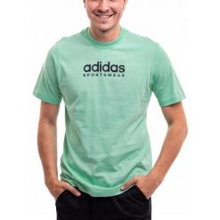 Koszulka Mężczyzna adidas T-shirt Bluzka Sportowa Treningowa Bawełniana r. S. Zielone t-shirty męskie Adidas, m, bez wzorów, z bawełny, bez kołnierzyka. Za 127.00 zł.