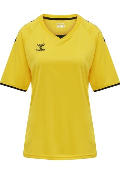 Koszulka damska Hummel hmlhmlCORE volley. Żółte topy sportowe damskie HUMMEL, l, bez wzorów, z jersey, bez ramiączek. Za 140.50 zł.