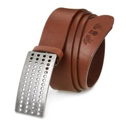 Pasek skórzany BELTIMORE r.120-135 cm W12 brązowy. Brązowe paski męskie bez wzorów. Za 87.99 zł.