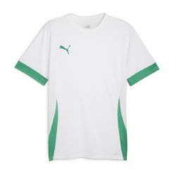 Koszulka męska Puma teamGoal Matchday Jersey biało-zielona 705747 15 ROZMIAR L. Zielone t-shirty sportowe męskie Puma, l, z jersey, bez ramiączek, do piłki nożnej. Za 82.00 zł.