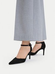 DeeZee Szpilki CEO-TS6391-01 Czarny. Czarne szpilki DeeZee, bez wzorów, z materiału, bez obcasa. Za 129.99 zł.