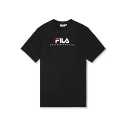 T-shirt z Fila Valsera Regular Logo. Czarne t-shirty damskie Fila, bez wzorów, bez kołnierzyka. Za 129.00 zł.